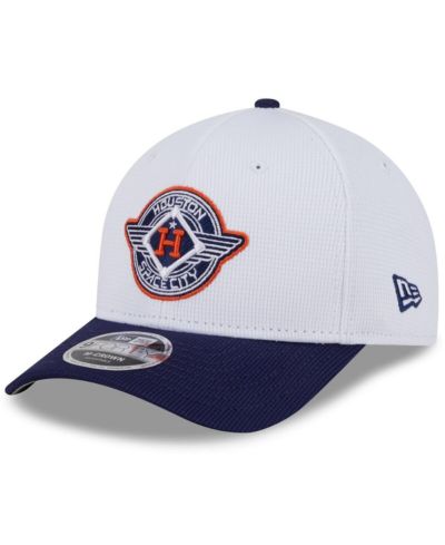 Мужская белая/темно-синяя кепка New Era Houston Astros 2025 City Connect 9FORTY регулируемая