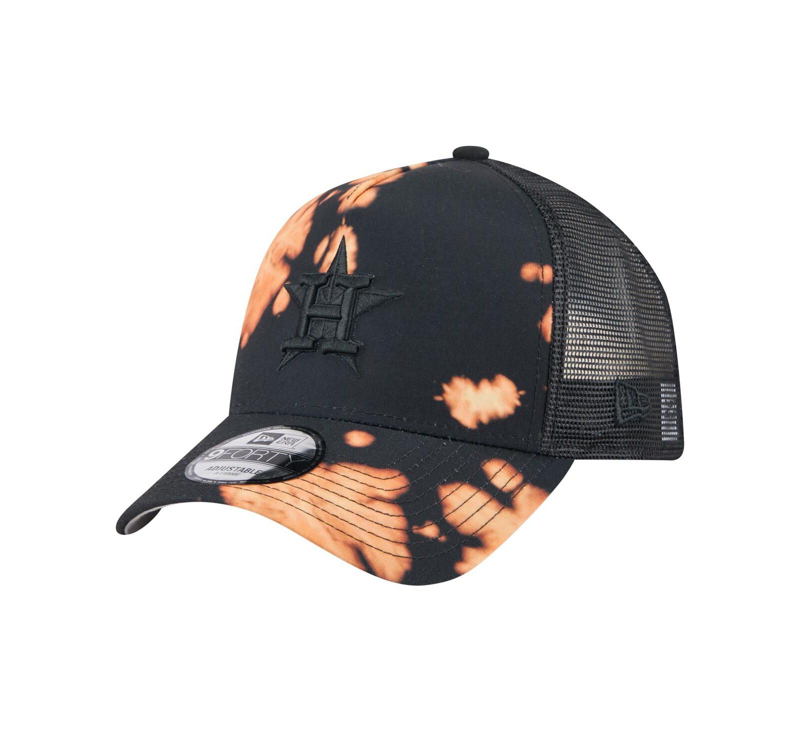 Мужская бейсболка New Era Houston Astros Bleached A-Frame 9FORTY, черная
