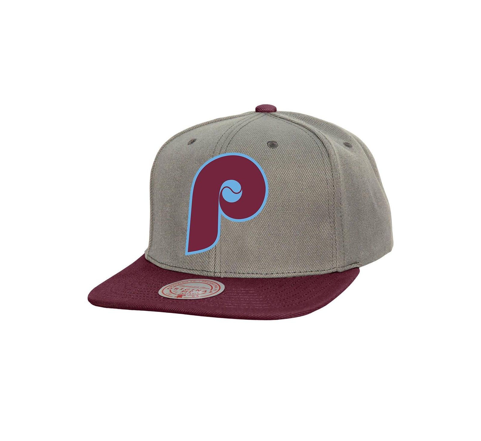 Мужская кепка Mitchell & Ness Gray Philadelphia Phillies Cooperstown Collection Basic Flip Snapback