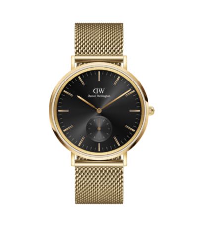 Daniel Wellington унисекс аналоговые часы, золотистая нержавеющая сталь, сетчатый браслет, 40mm