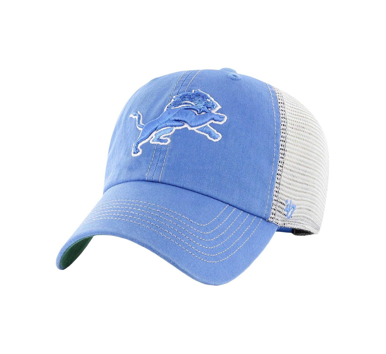 Мужская кепка-тракер '47 Brand Blue/Natural Detroit Lions Trawler Clean Up Adjustable