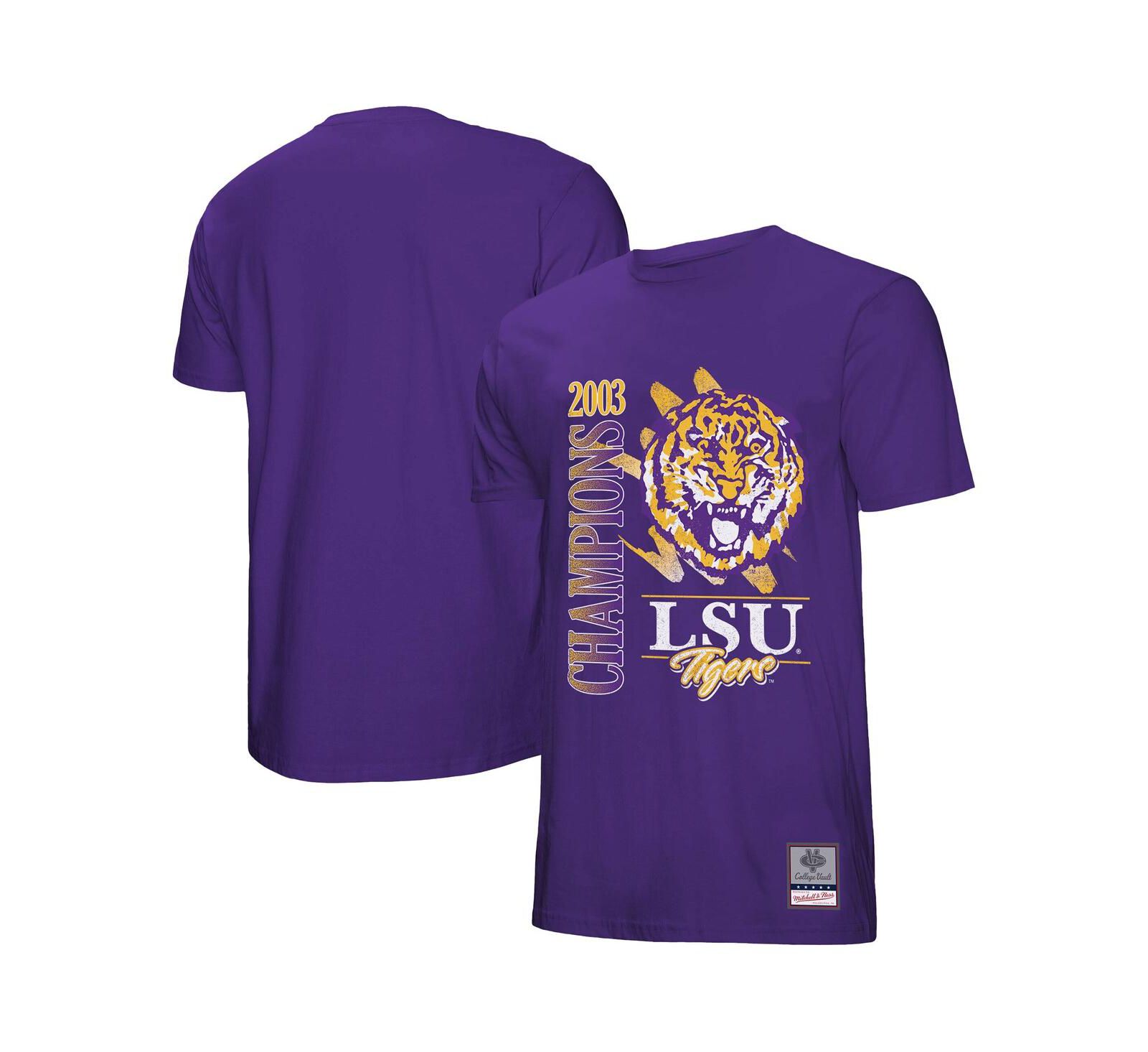 Mitchell & Ness Men's Purple LSU Tigers Retro Brush Mineral Wash T-Shirt