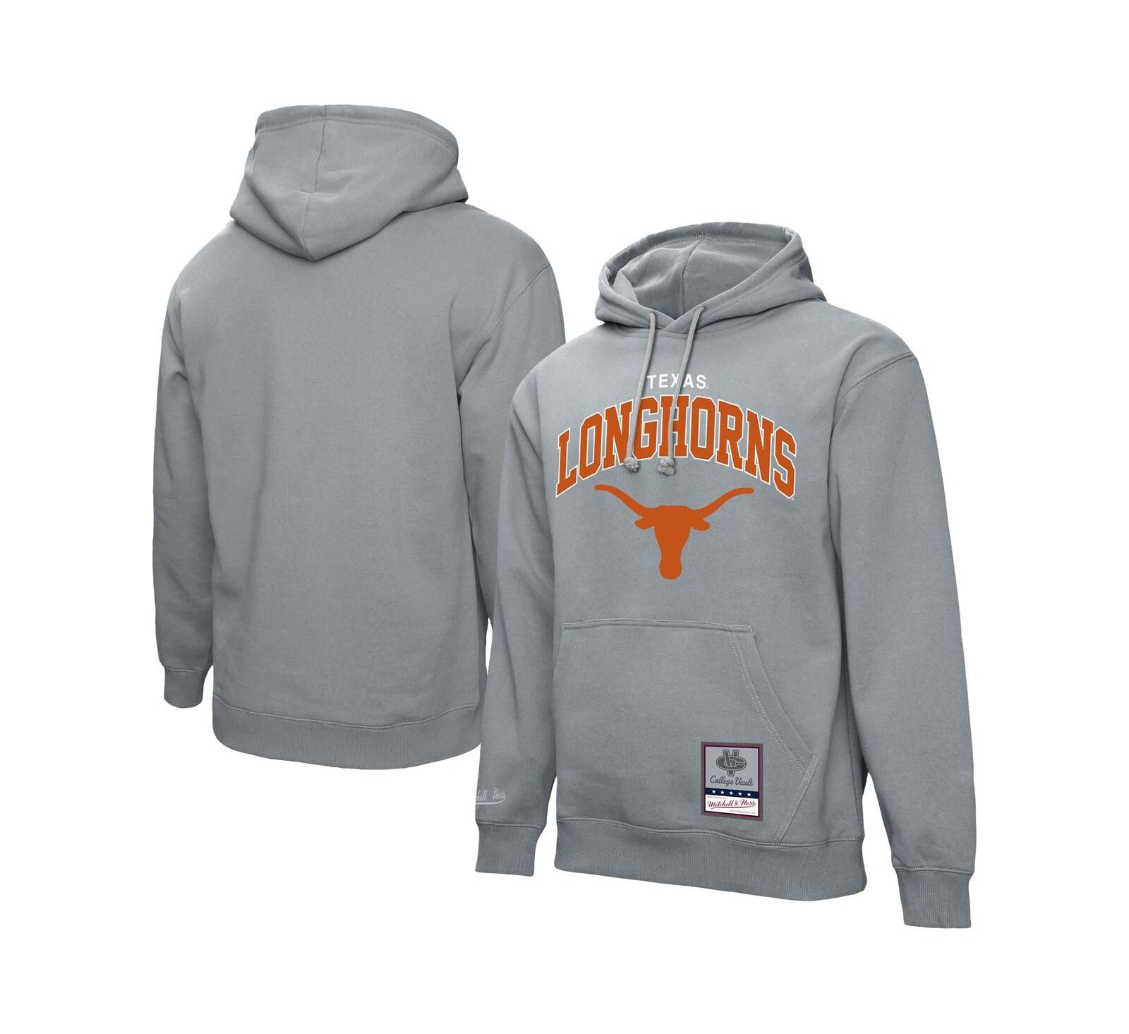 Мужское худи Mitchell & Ness Texas Longhorns Classic Arch Pullover Heather Gray