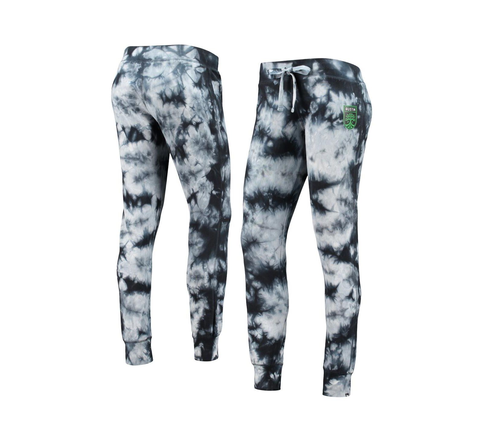 5th & Ocean Women's by New Era Black Austin FC Tie-Dye Pants