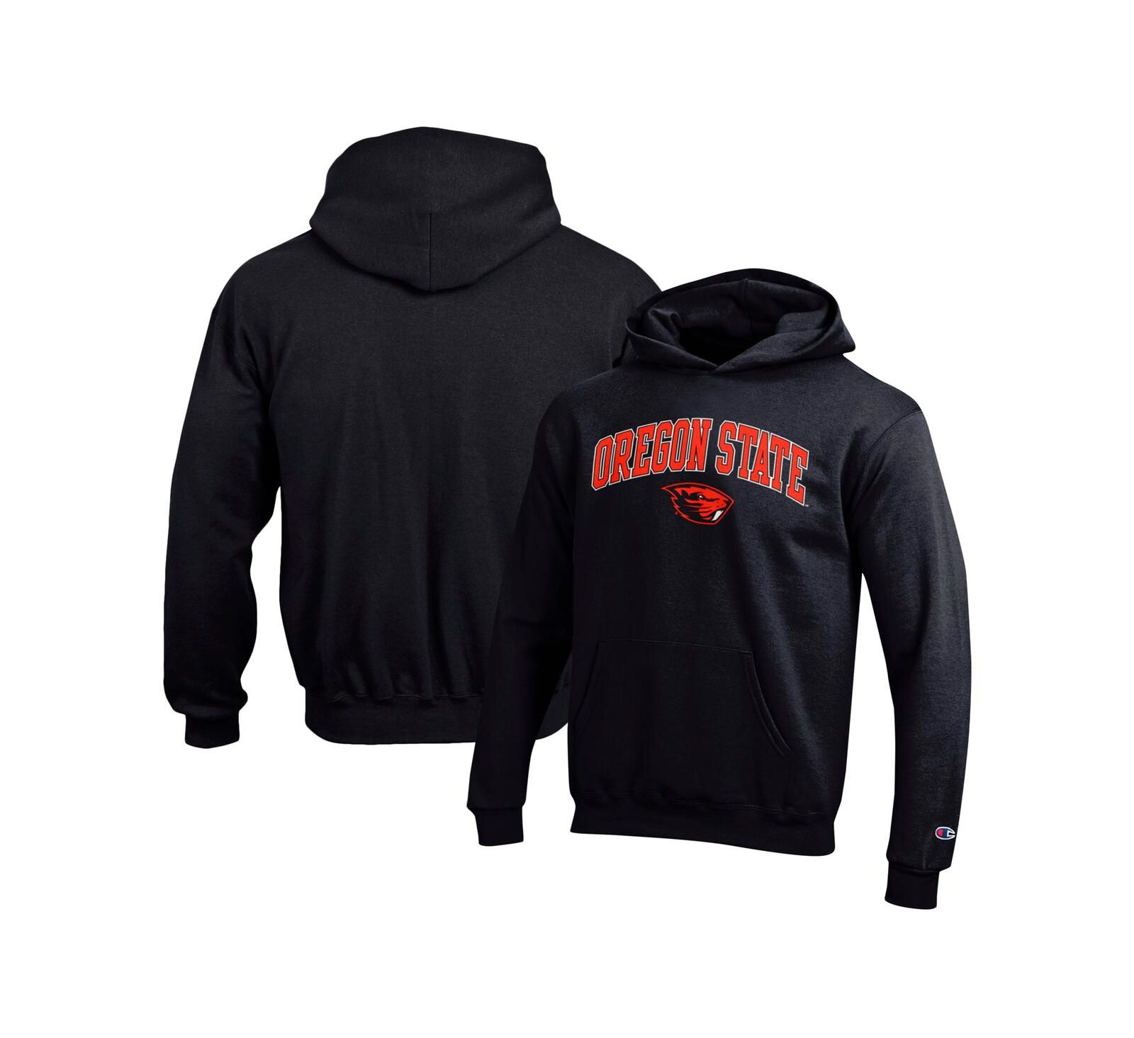 Худи Champion для мальчиков и девочек черного цвета Oregon State Beavers Campus