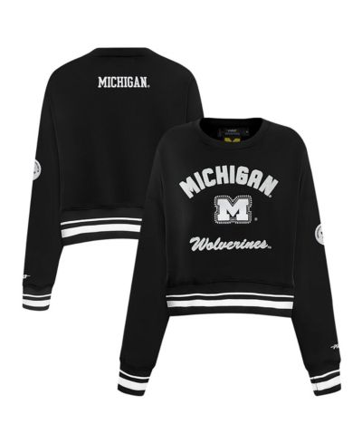Pro Standard Женская черная укороченная толстовка Michigan Wolverines