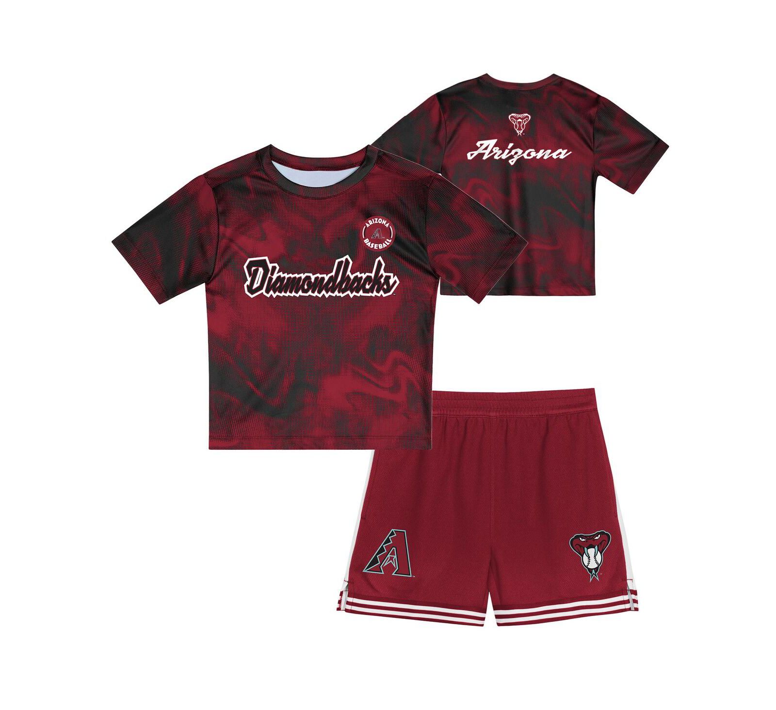 Детский комплект из футболки и шорт Outerstuff Red Arizona Diamondbacks Pinch Hitter Infielder
