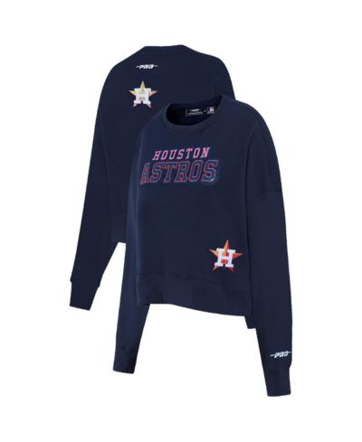 Pro Standard Women's Navy Houston Astros Game Day Classics Crewneck Pullover Sweatshirt
