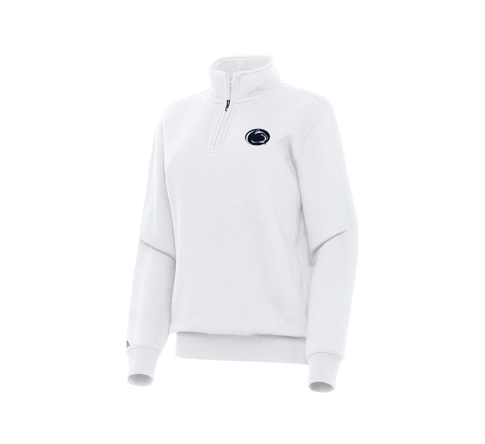 Женская толстовка Antigua White Penn State Nittany Lions Victory Quarter-Zip