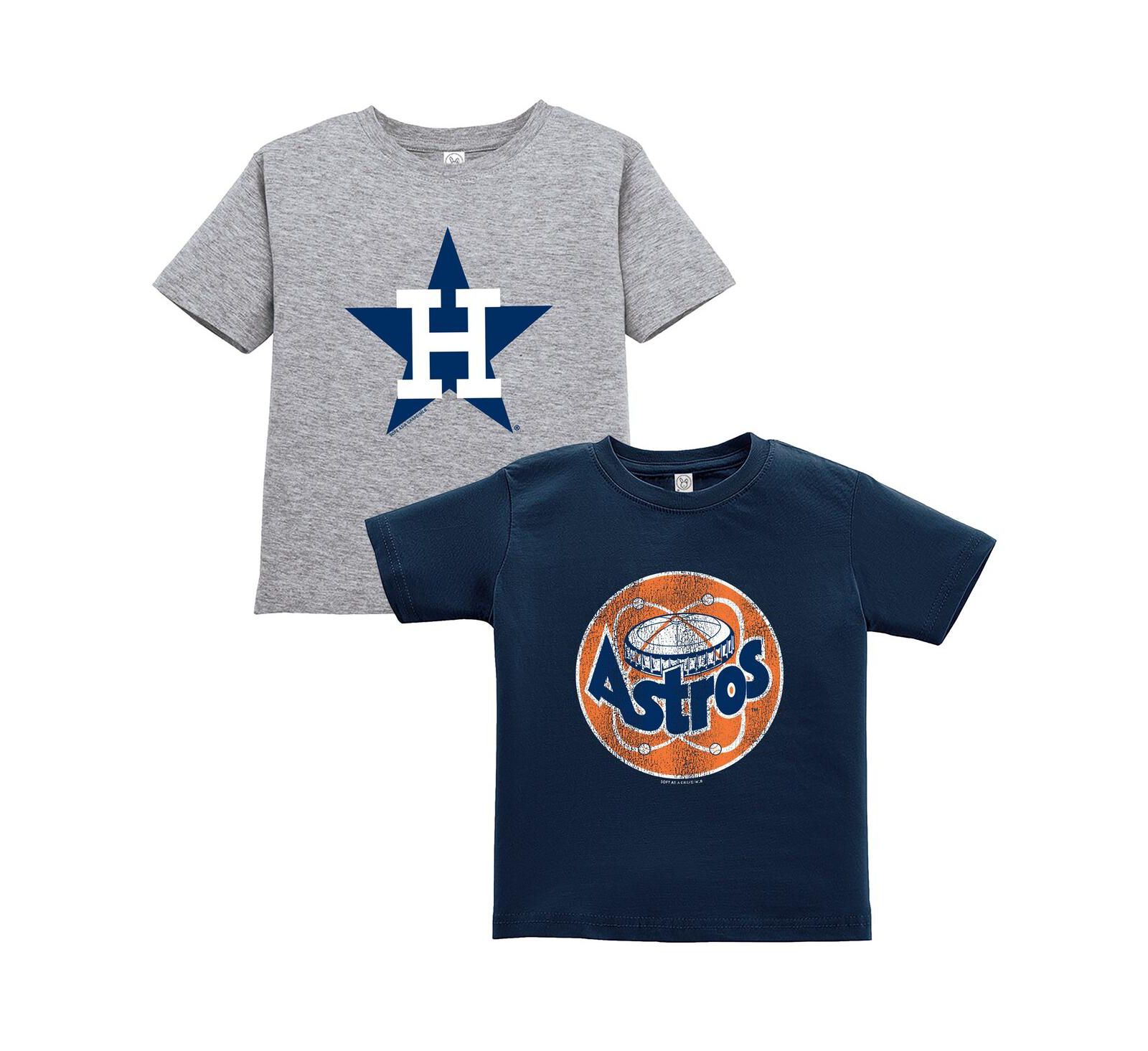 Soft As A Grape Детский набор футболок из 2 штук Houston Astros Cooperstown Collection, темно-синий/серый