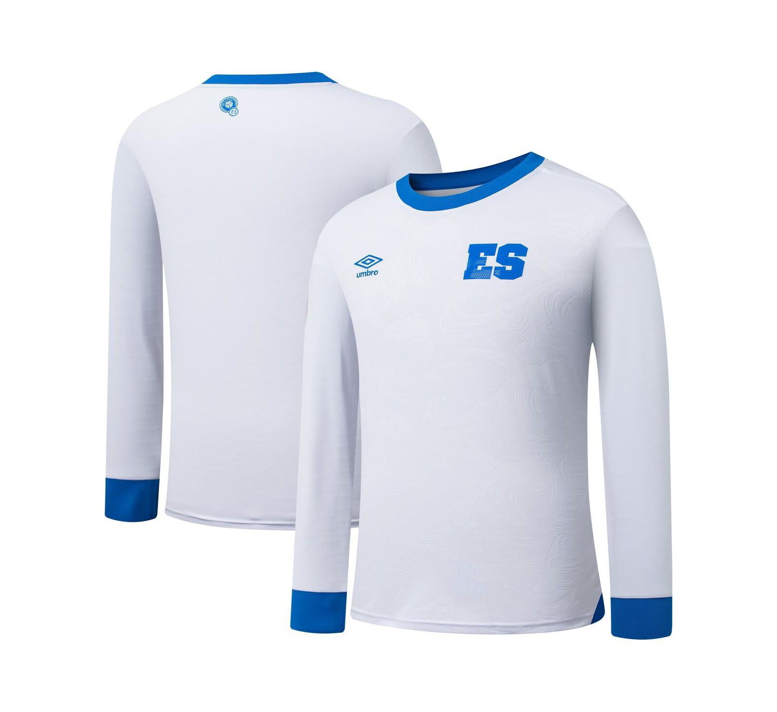 Umbro Men's White El Salvador National Team 2025 Away Replica Long Sleeve Jersey