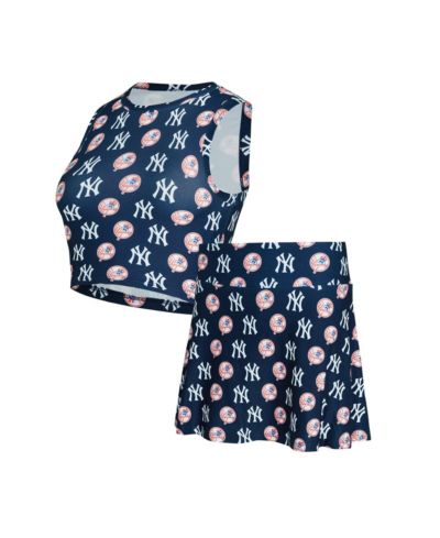 Женский комплект Concepts Sport Women's Navy New York Yankees Knit Tank Top и Skort