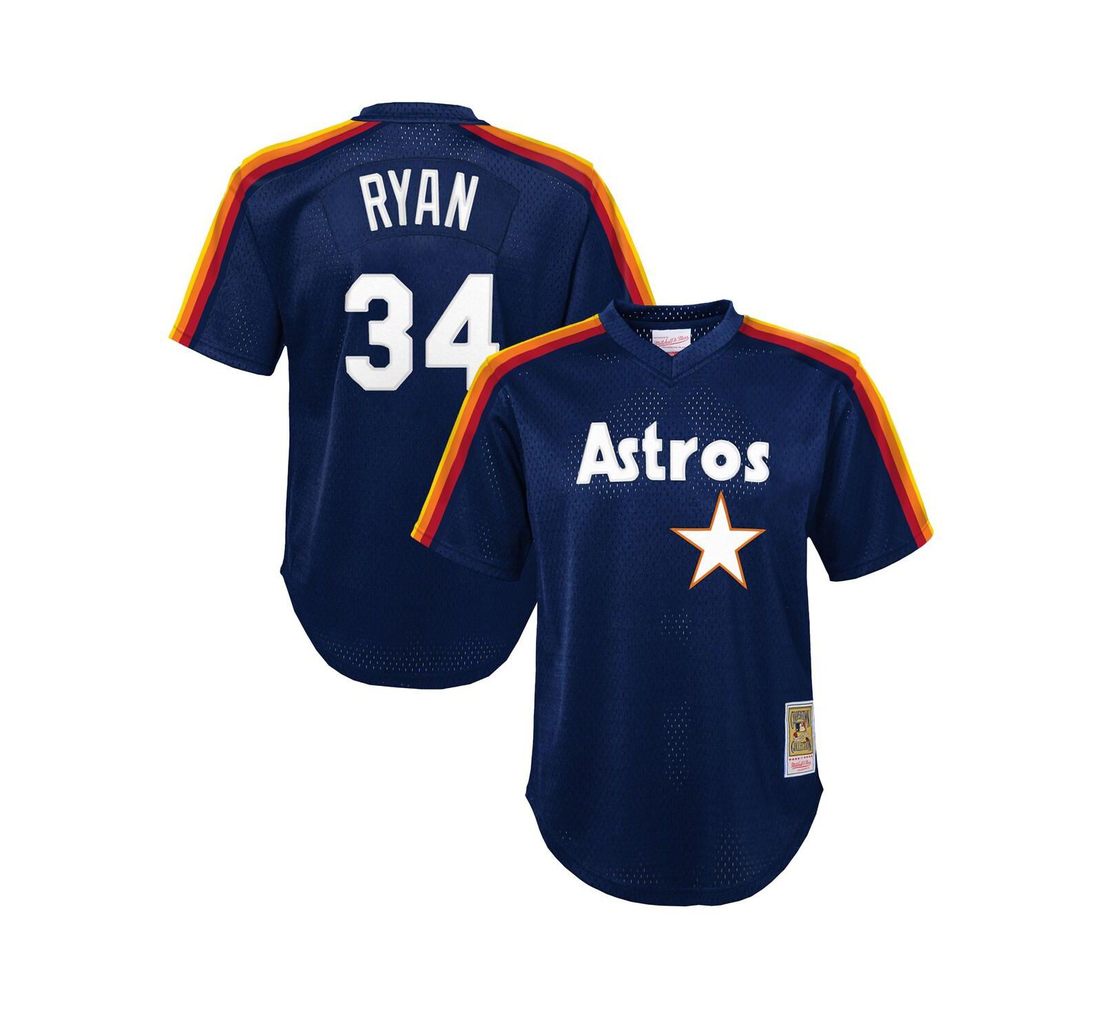 Детская джерси Mitchell & Ness Nolan Ryan Houston Astros Throwback Mesh