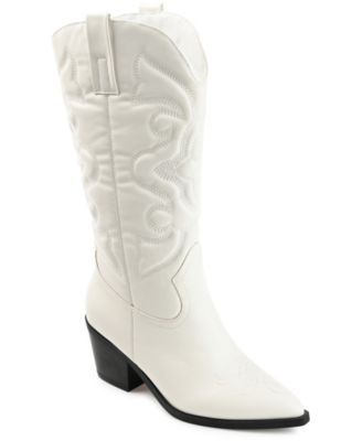 Journee Collection Women's Chantry Wide Calf Western Mid Shaft Boots
