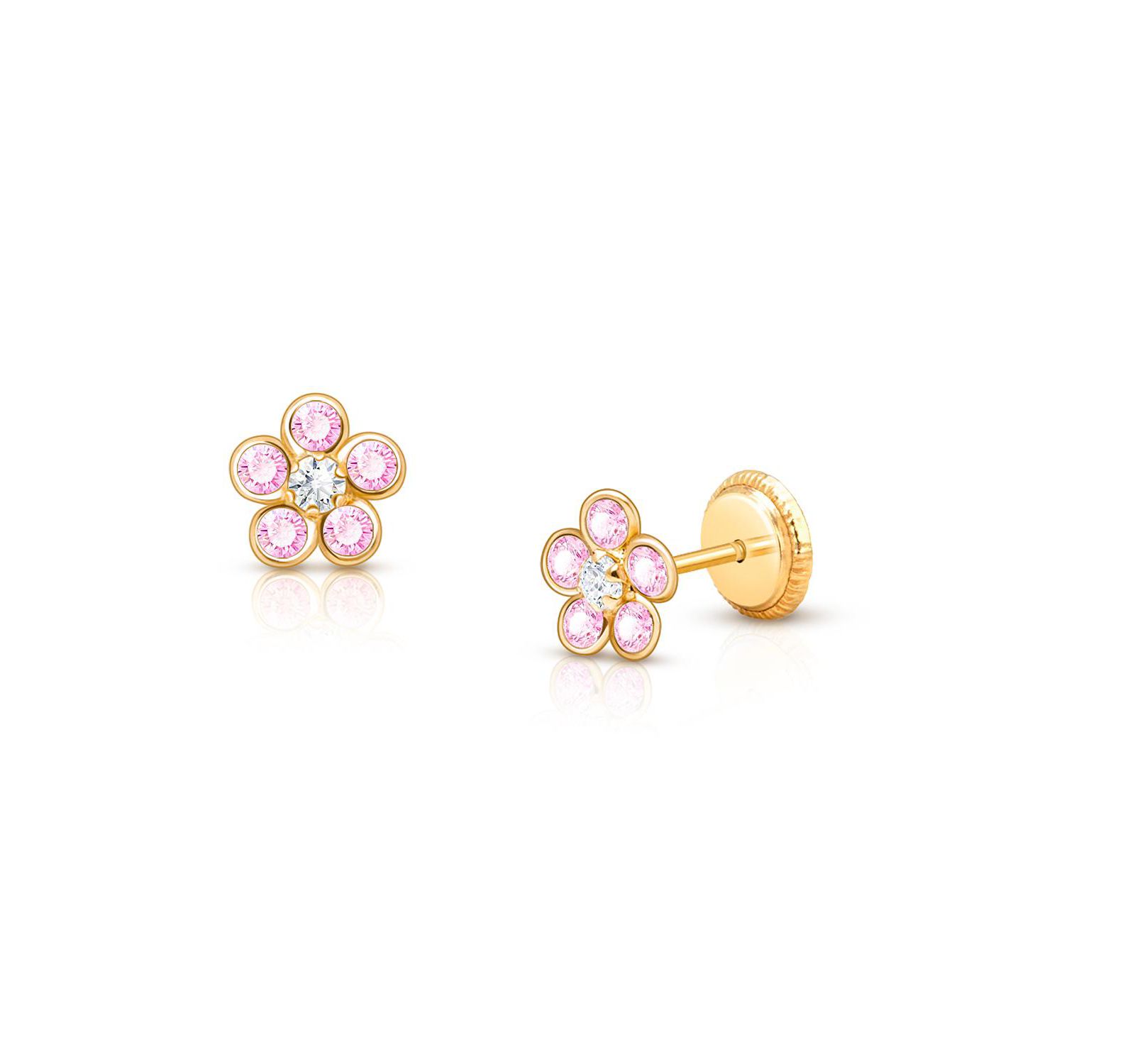 Серьги-гвоздики Tiny Blessings 14K Gold Flower Girl