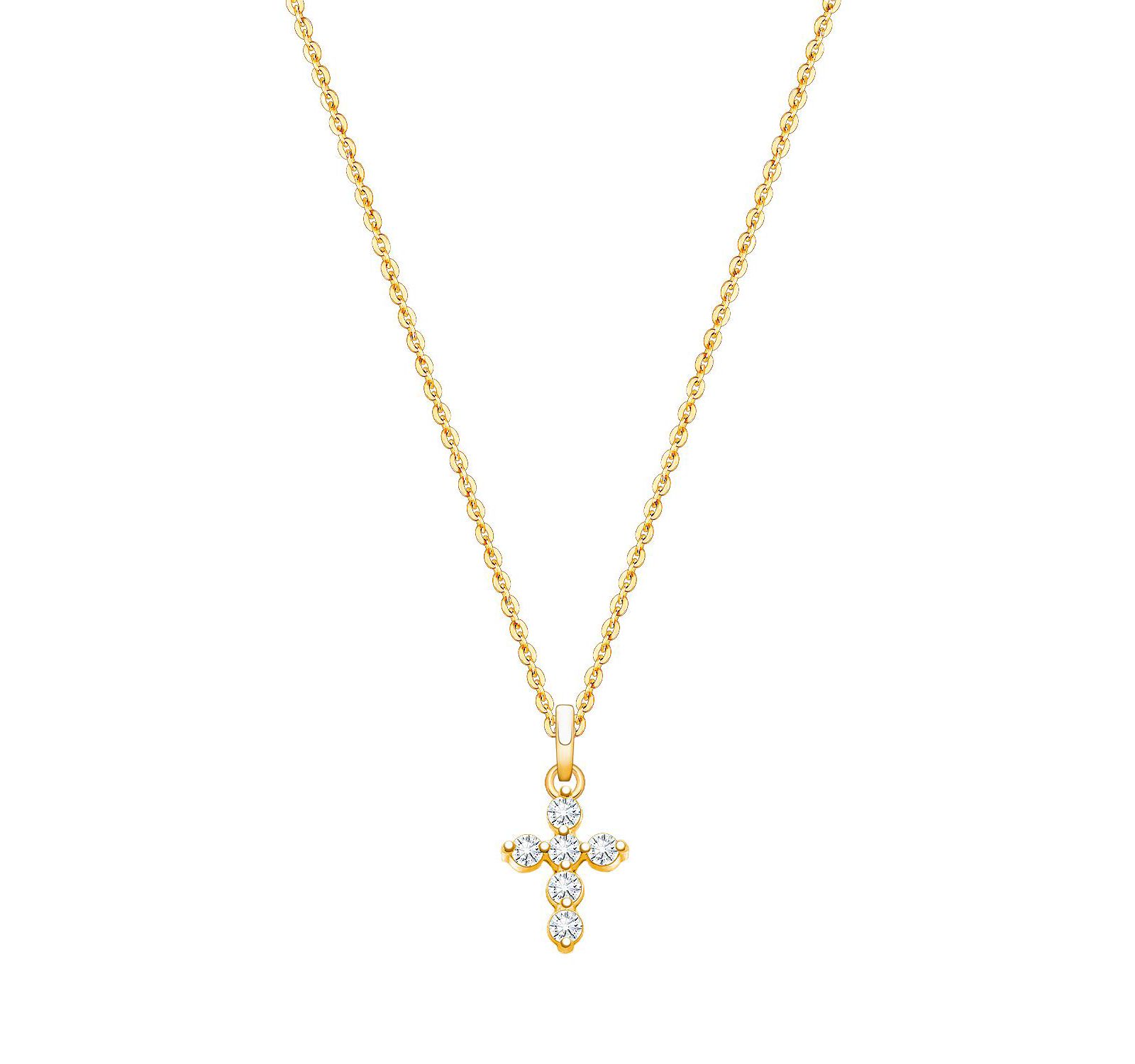 Колье Tiny Blessings 14K Glory and Grace с крестом