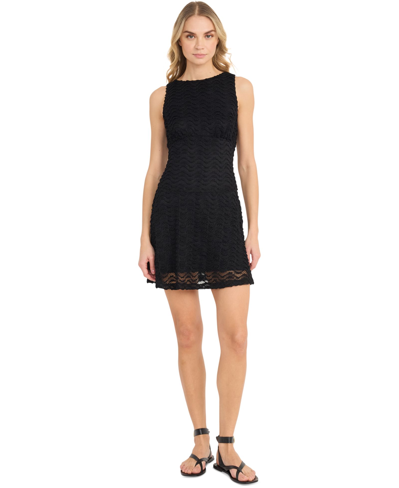 The Good Journey Женский Crochet Empire-Waist Mini Dress