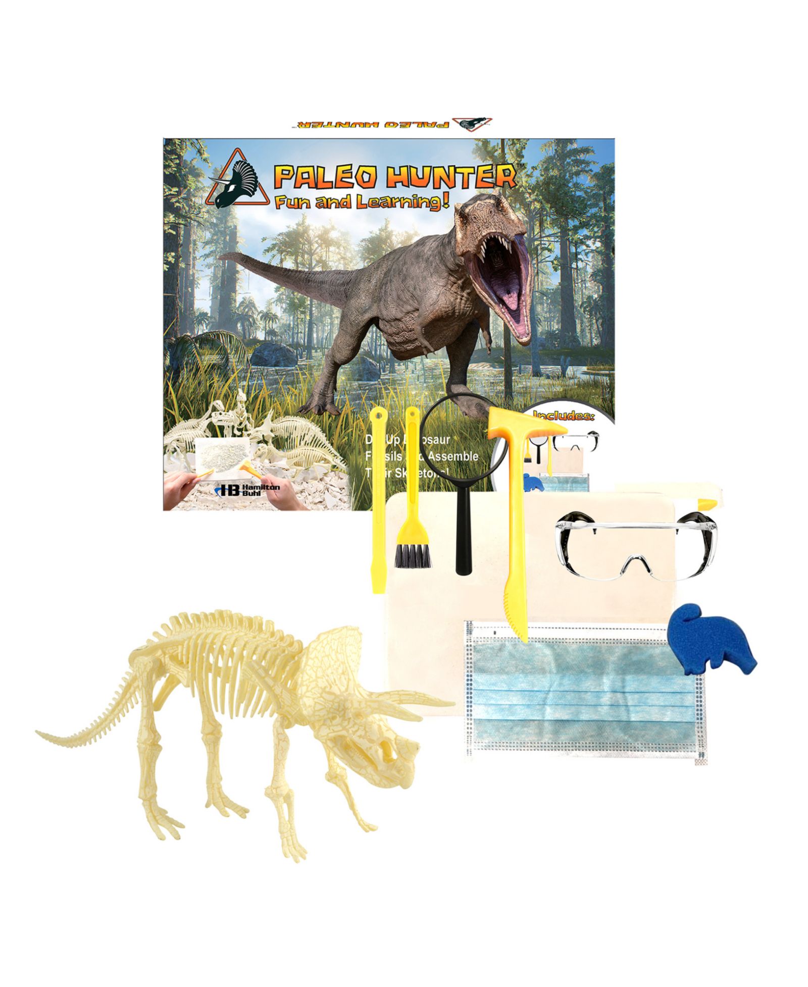 HamiltonBuhl Paleo Hunter набор для раскопок трицератопса Rex, STEAM образование