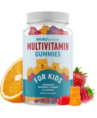 MAV Nutrition Мультивитаминные мармеладные конфеты для детей, натуральные, 60 шт.