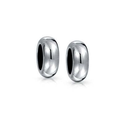 Bling Jewelry Spacer Black Rubber Stopper Charm Bead for Bracelet Sterling Silver (Set-2)