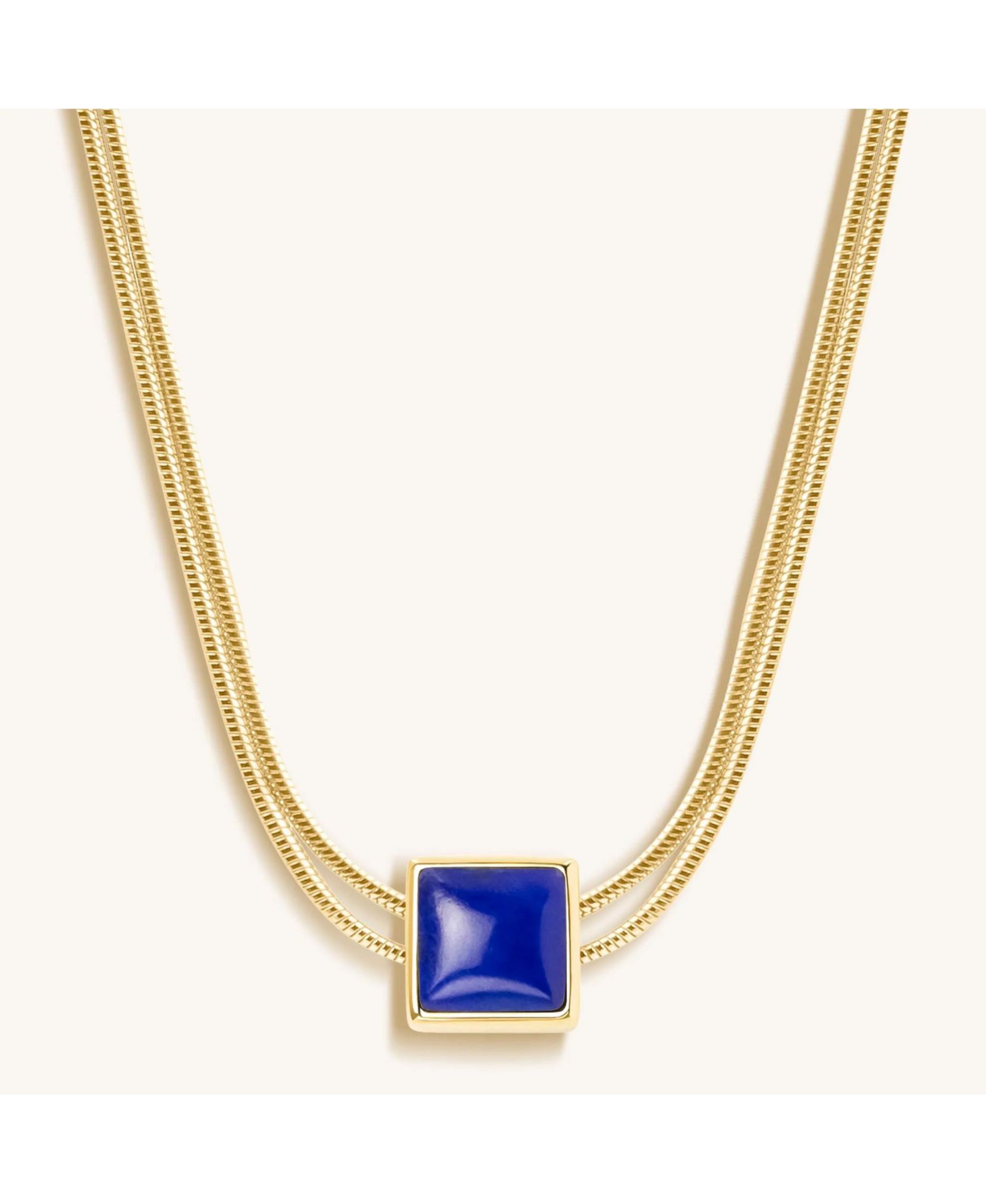 Ожерелье Karma and Luck Lapis Lazuli Gold Evil Eye Charm September Birthstone
