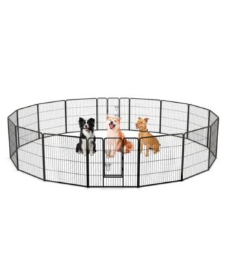 Adjustable Dog Playpen with Lockable Door for Indoor and Outdoor Pet Play Area