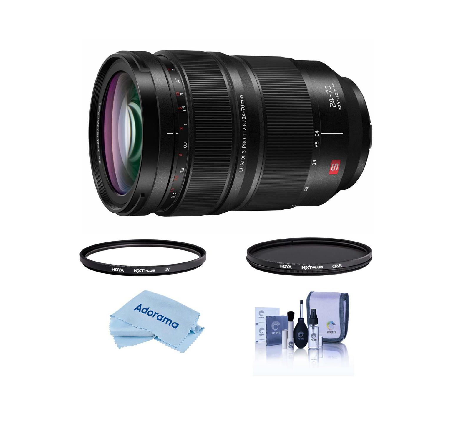 Объектив Panasonic LUMIX S PRO 24-70mm f/2.8 для L Mount, комплект с фильтрами Tiffen 82mm UV и CPL
