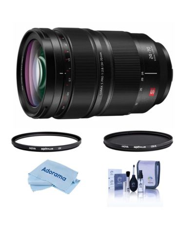 Panasonic LUMIX S PRO 24-70mm f/2.8 Lens for L Mount, w/Tiffen 82mm Filters