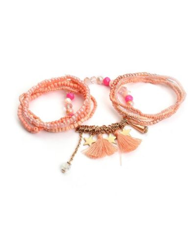 SOHI Women's Beaded Tassel Multi-Layer Bracelet
