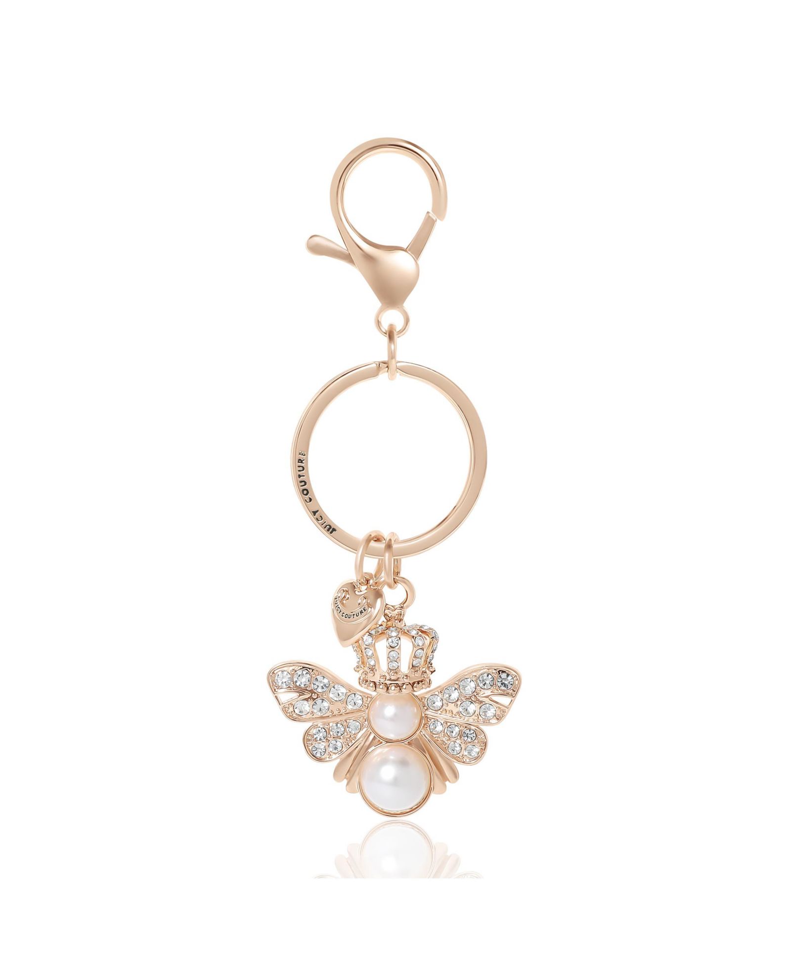 Juicy Couture Keychain с кристаллами и искусственным жемчугом, подарок для Women