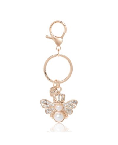 Juicy Couture Keychain с кристаллами и искусственным жемчугом, подарок для Women