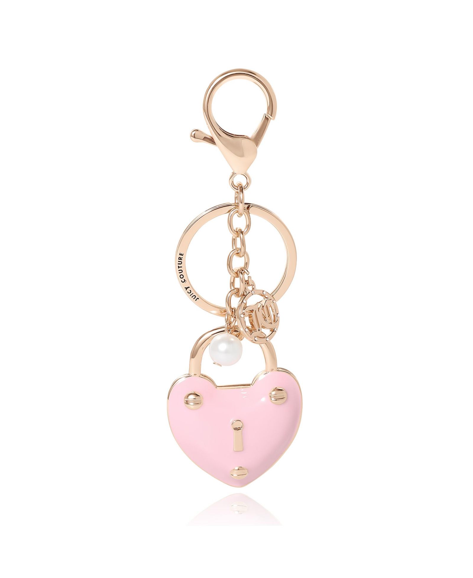 Juicy Couture Padlock Heart Keychains for Women, Key Chain with Logo Charm