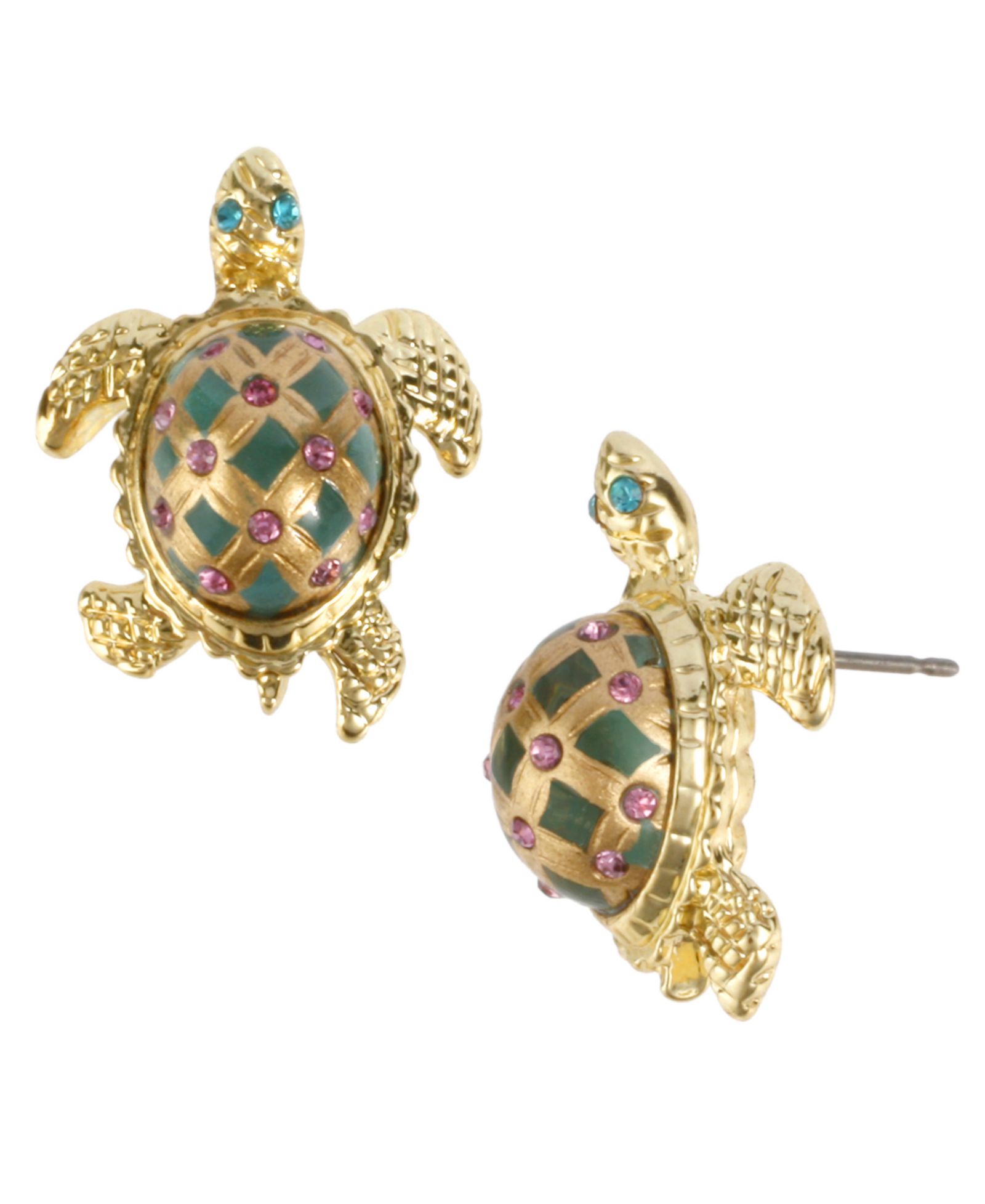 Betsey Johnson серьги-гвоздики с черепахой из искусственного камня