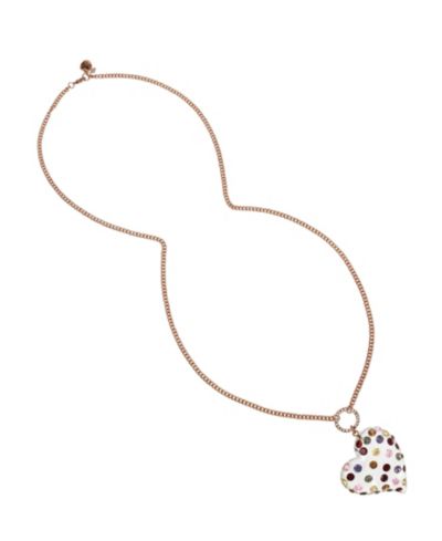 Betsey Johnson кулон в виде сердца из искусственного камня, ожерелье