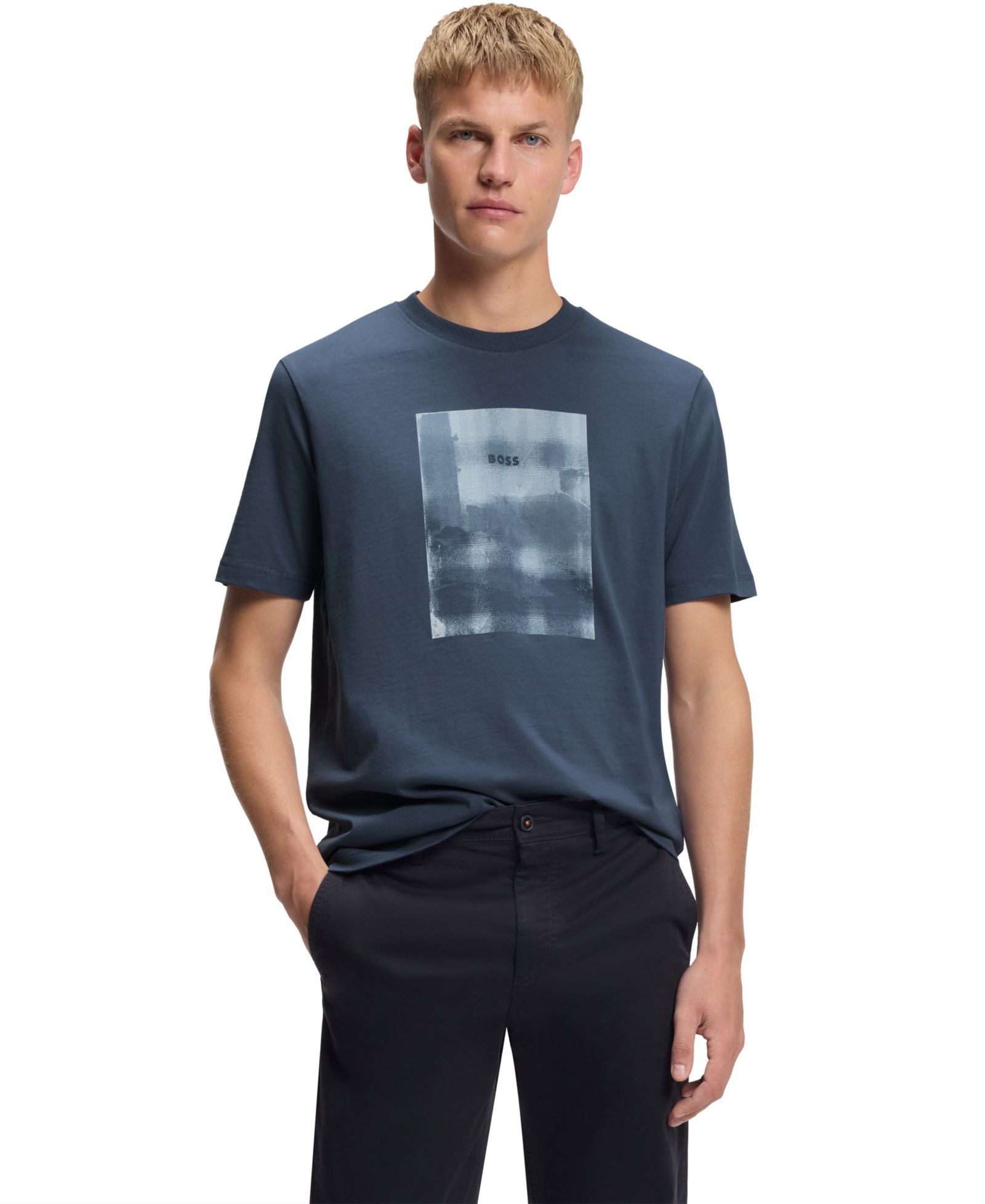 Мужская футболка BOSS by Hugo Boss Printed Artwork Cotton-Jersey