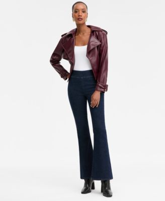 I.N.C. International Concepts Women's High-Rise Pull-On Flare-Leg Jeans, Macy's Exclusive