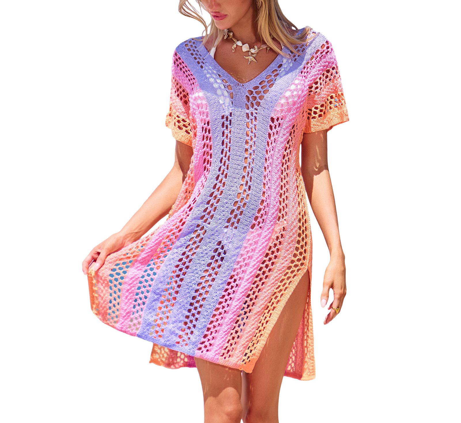 Cupshe Women's Berry Sorbet Ombre Cover-Up Dress
