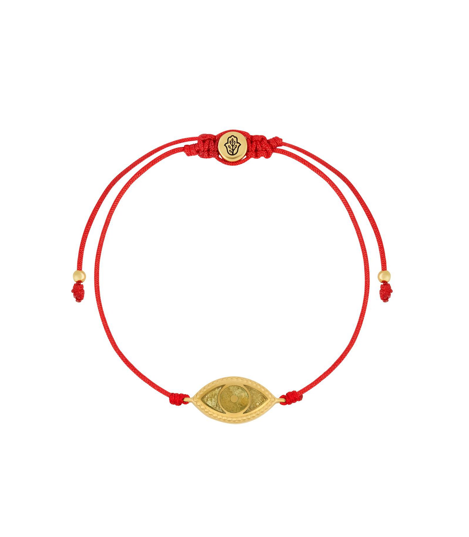 Spirit’s Innovation Evil Eye Peridot String Bracelet