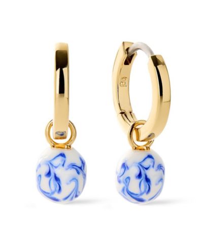 Серьги-подвески Ana Luisa Blue Marble с напылением 14K Gold-Plated