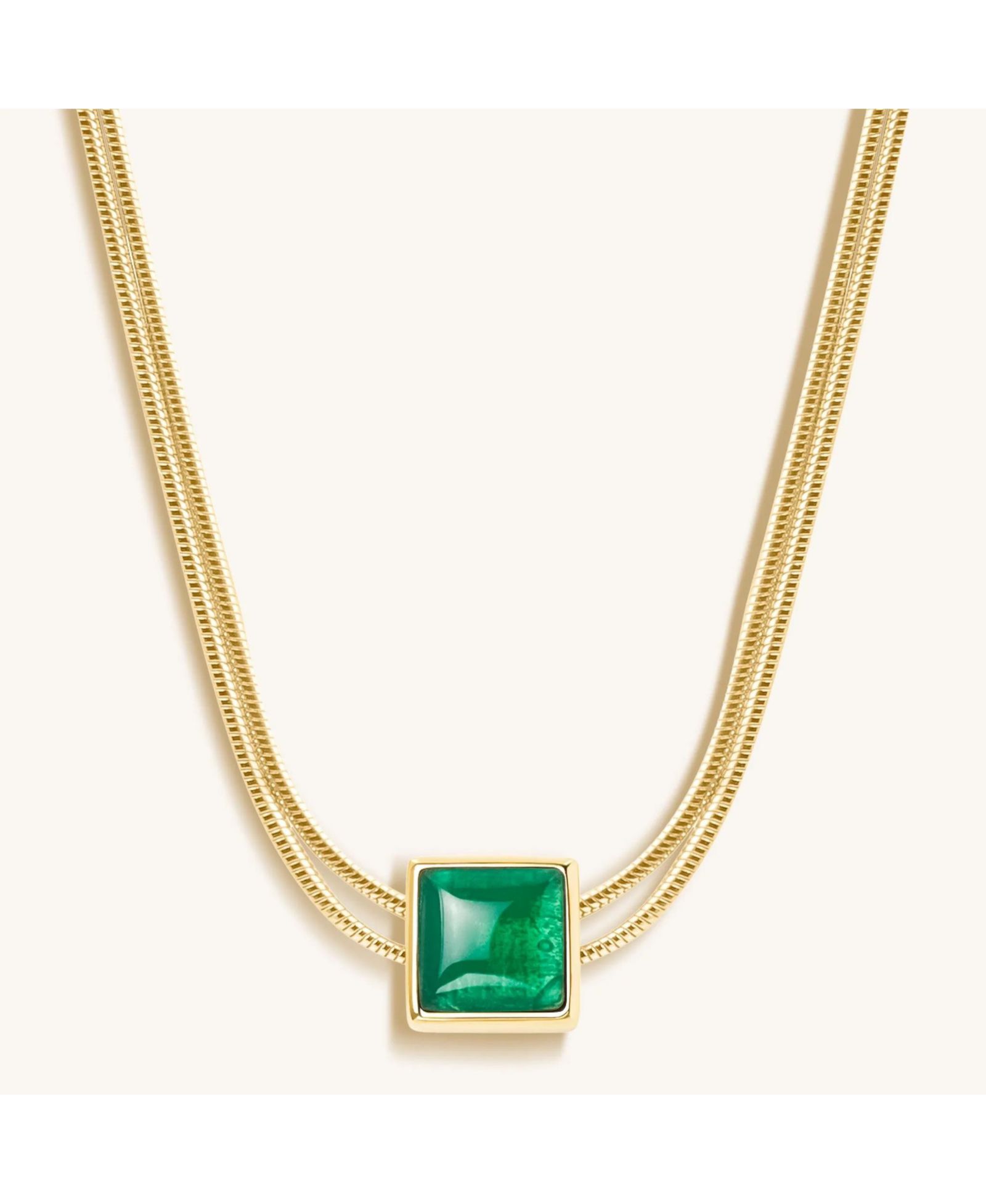 Karma and Luck ожерелье Emerald Gold Evil Eye Charm May Birthstone