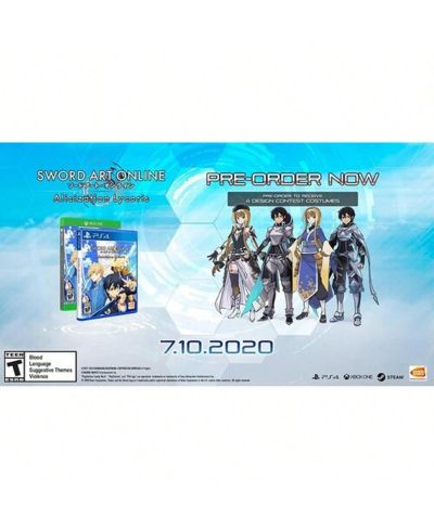 SWORD ART ONLINE Alicization Lycoris для PlayStation 4