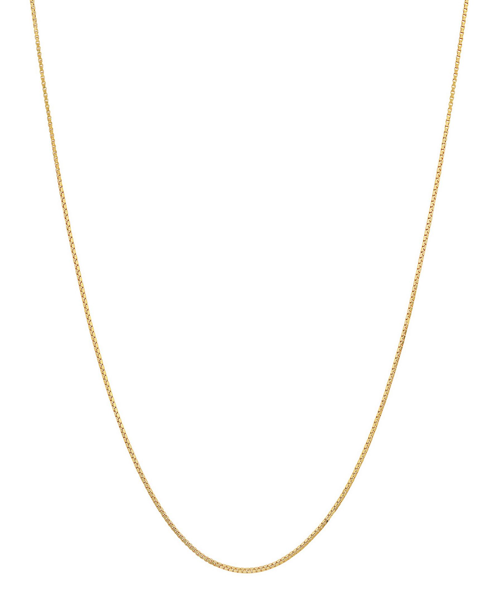 Женская цепочка Steeltime 14K Gold Plated Box Chain Necklace