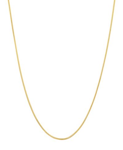 Золотая цепочка Steeltime 14K Gold Plated Snake Chain с кулоном