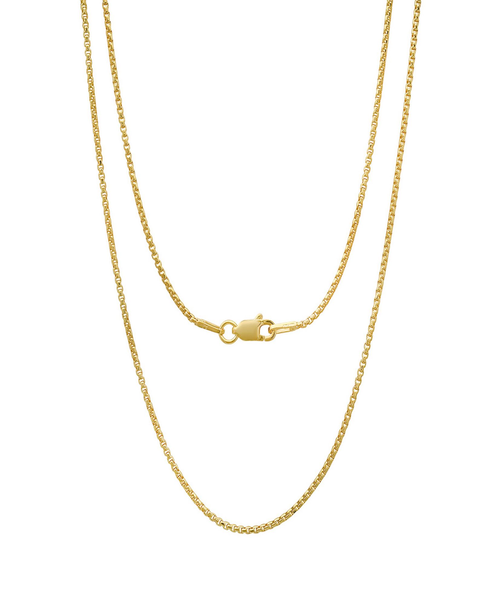 Ожерелье Steeltime Unisex 14K Gold Plated Box Chain