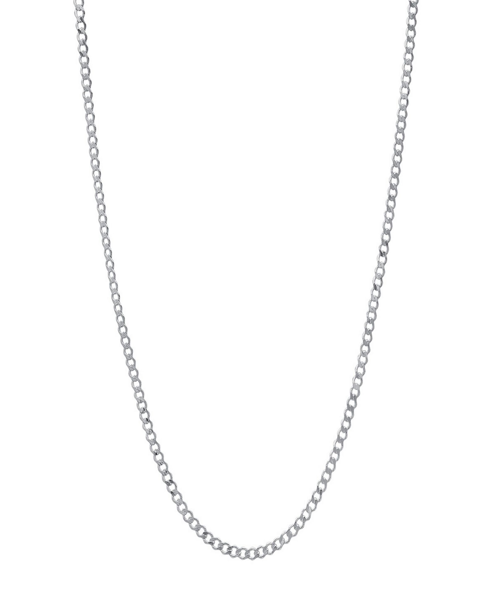 Колье Steeltime Unisex Sterling Silver Cuban Superflat