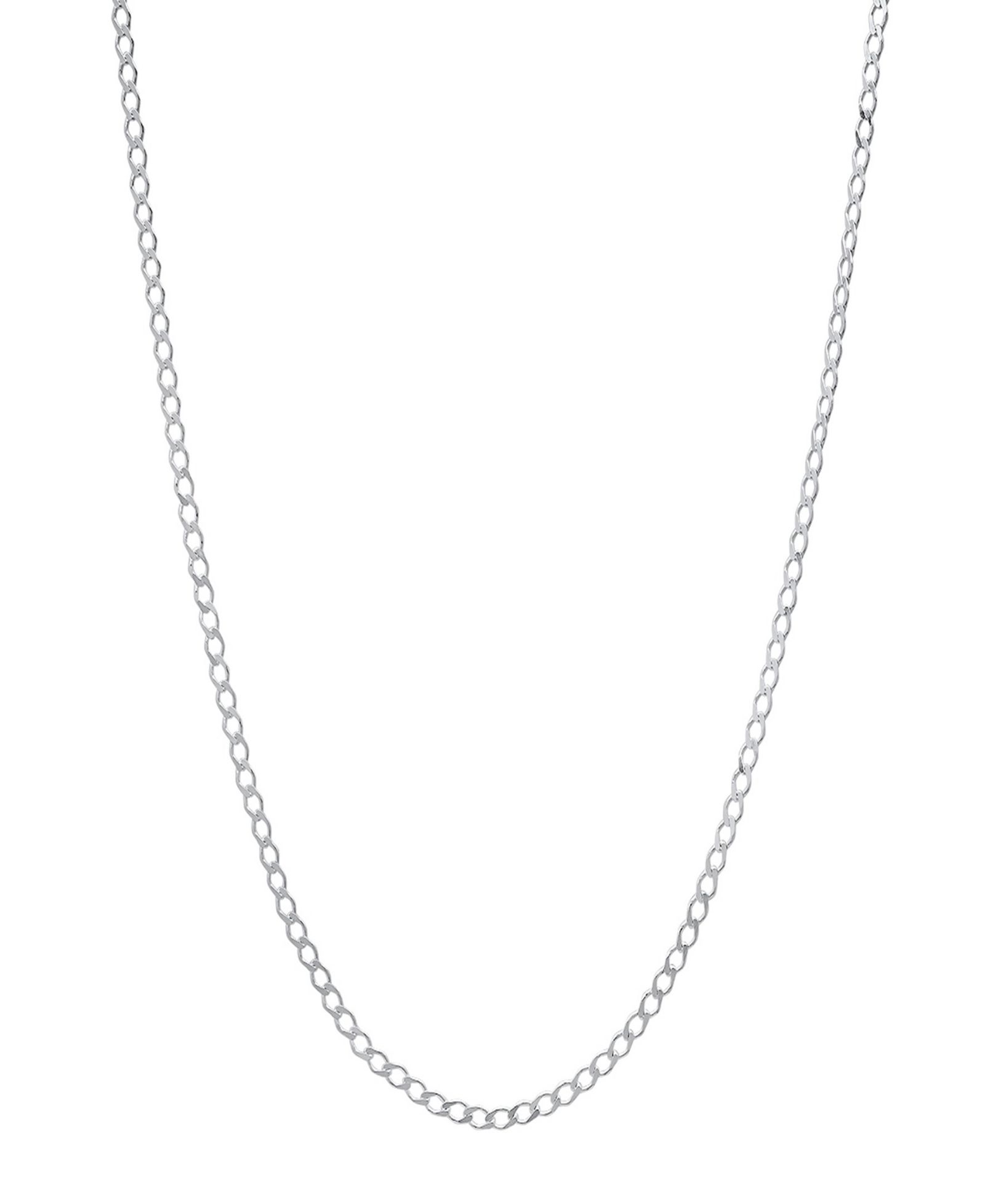 Цепочка Steeltime Unisex Sterling Silver Cuban Flat