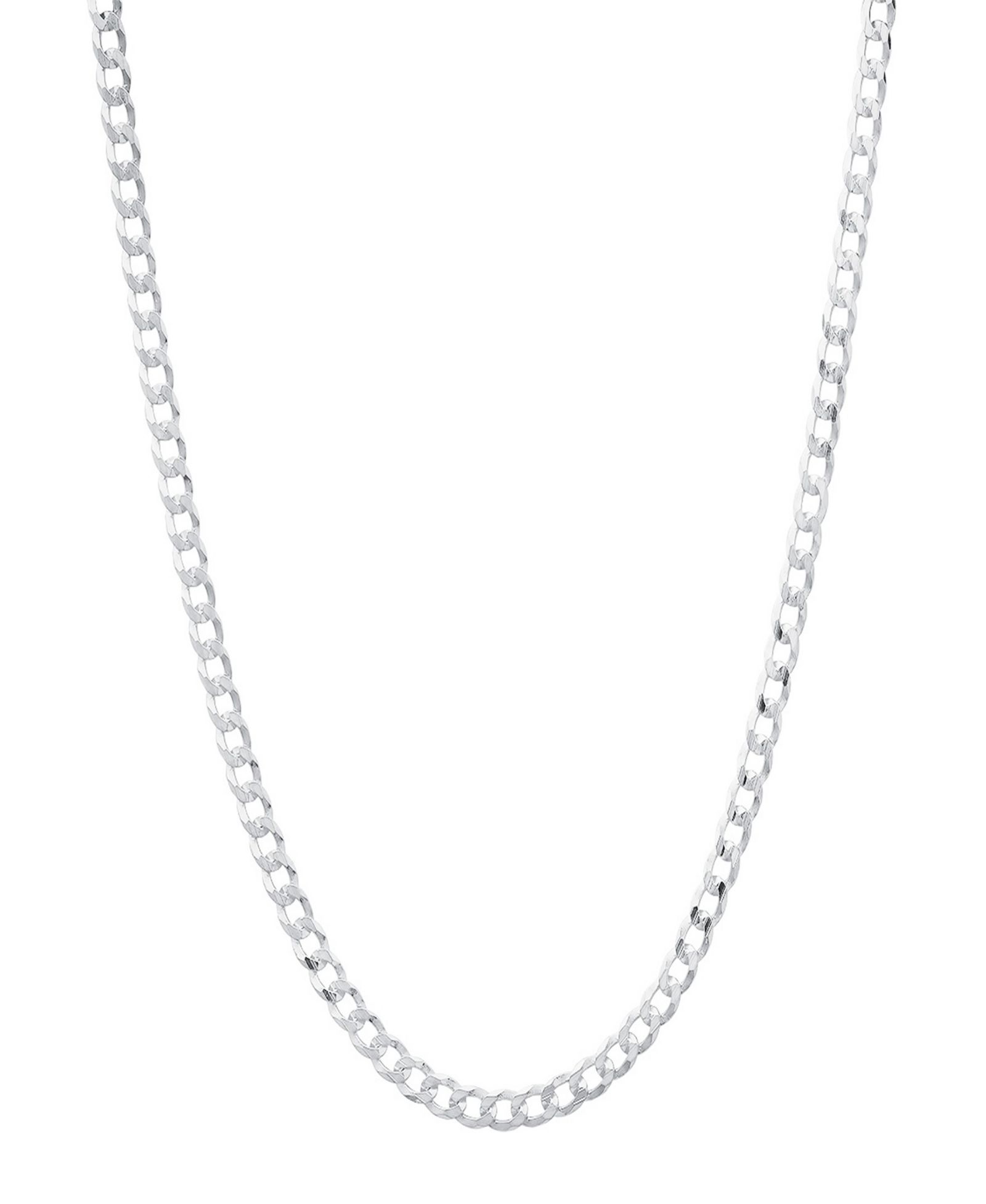 Унисекс ожерелье Steeltime Sterling Silver Cuban Superflat
