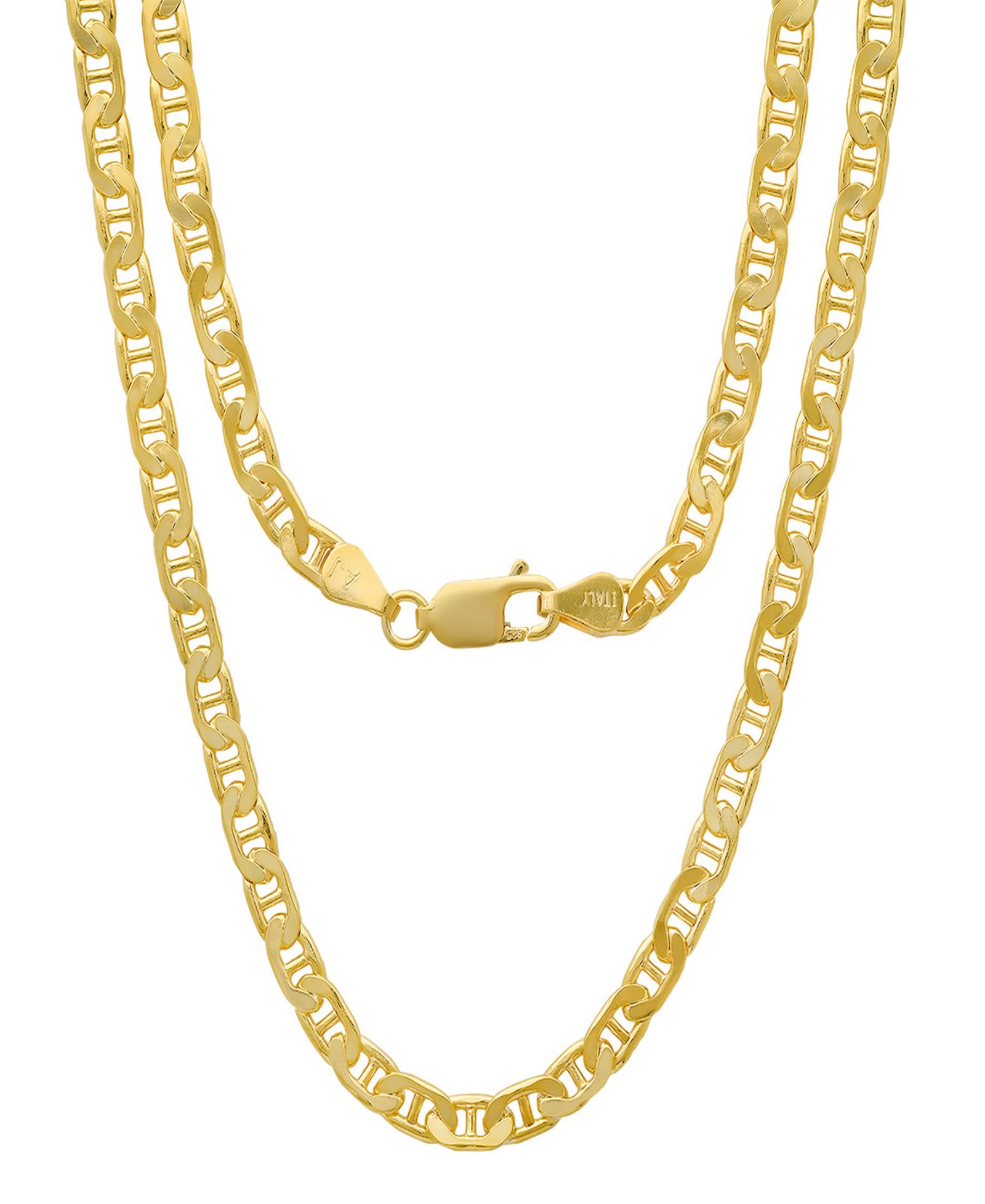 Унисекс ожерелье Steeltime 14K Gold Plated Mariner Superflat