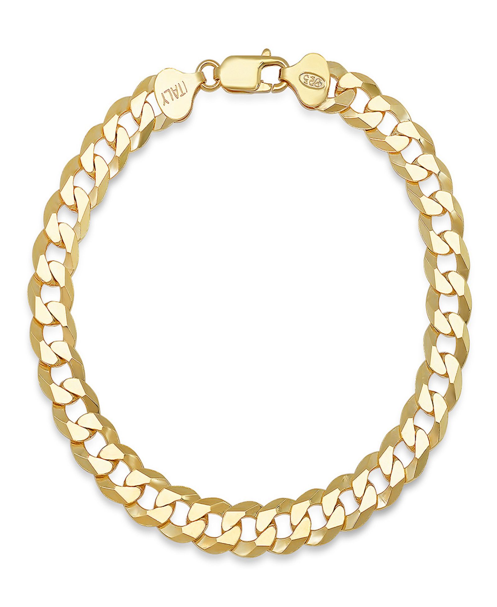 Унисекс браслет Steeltime Silver Diamond Cut Curb Link