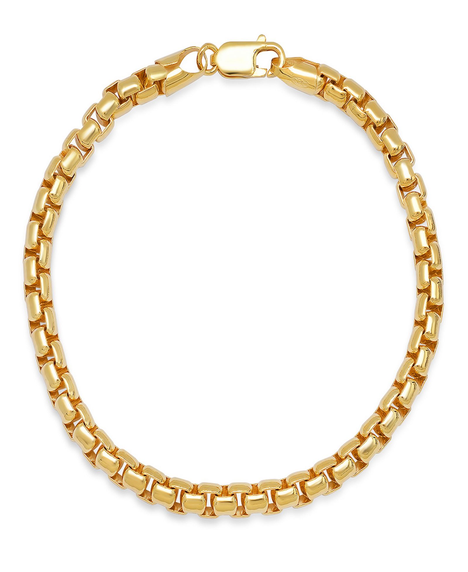 Steeltime Unisex Sterling Silver Box Link Chain Bracelet